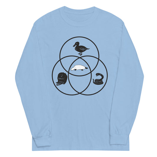 Platypus Venn Diagram Unisex Long Sleeve Tee