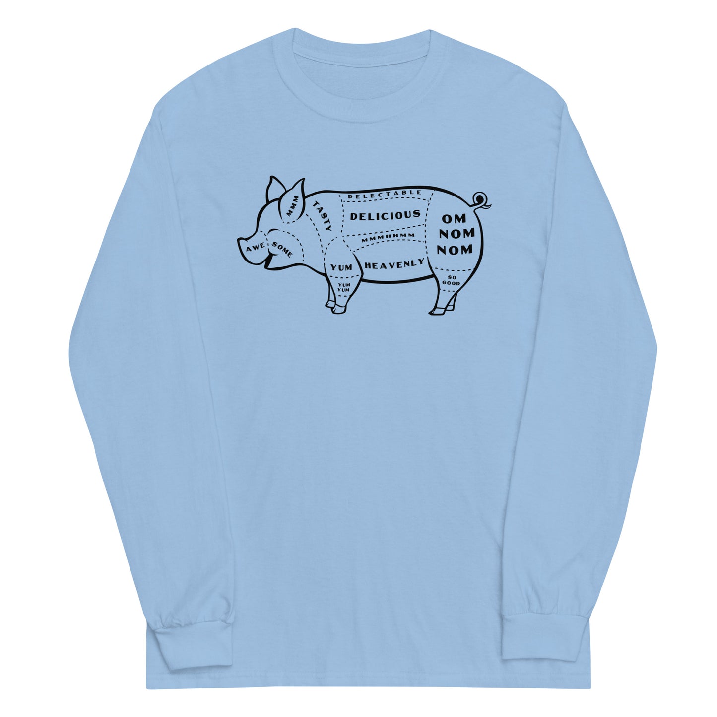 Tasty Pig Cuts Unisex Long Sleeve Tee