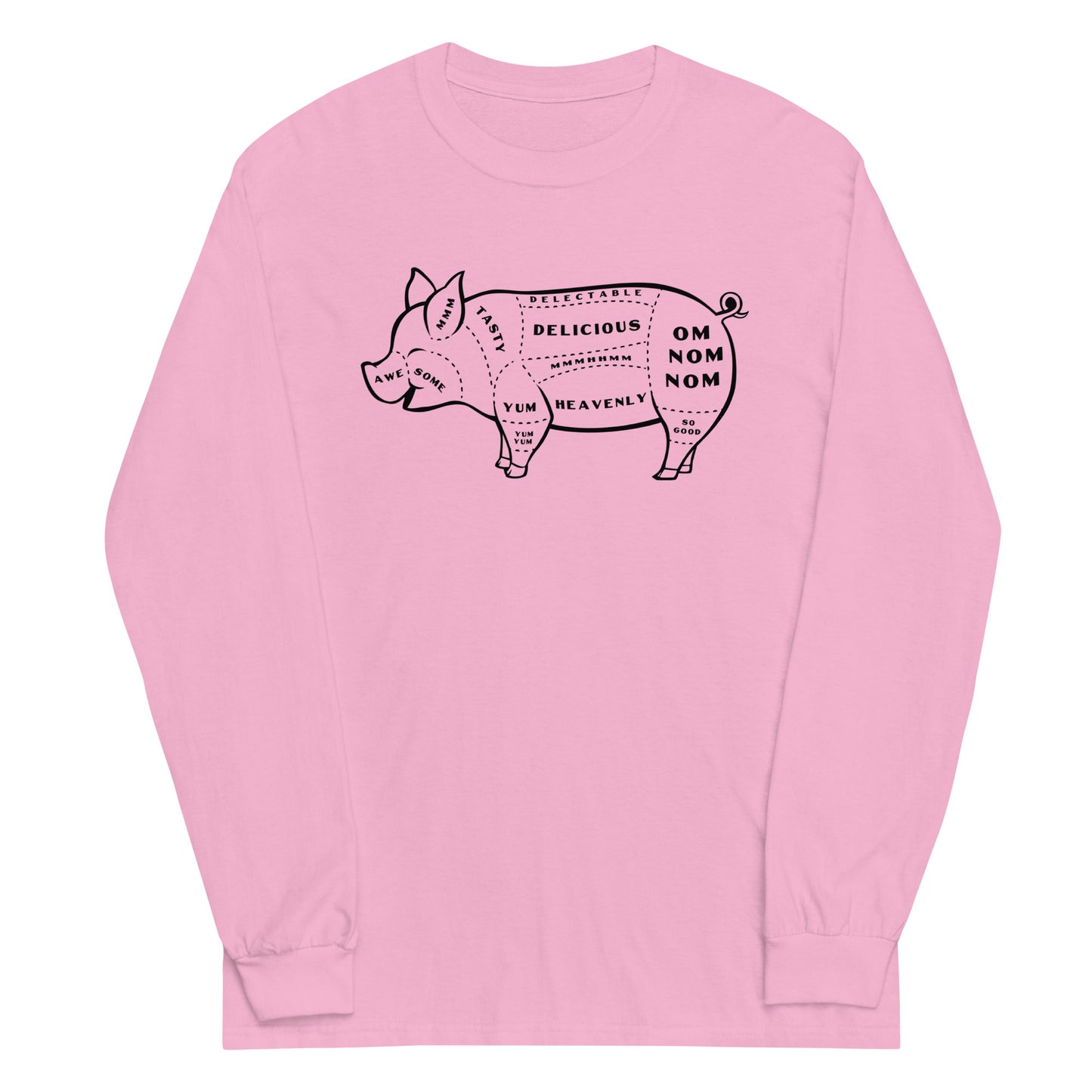 Tasty Pig Cuts Unisex Long Sleeve Tee