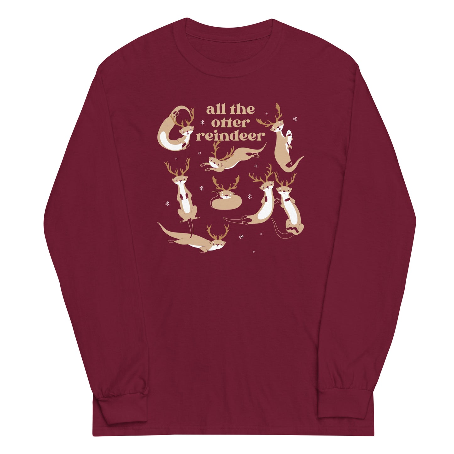 All The Otter Reindeer Unisex Long Sleeve Tee