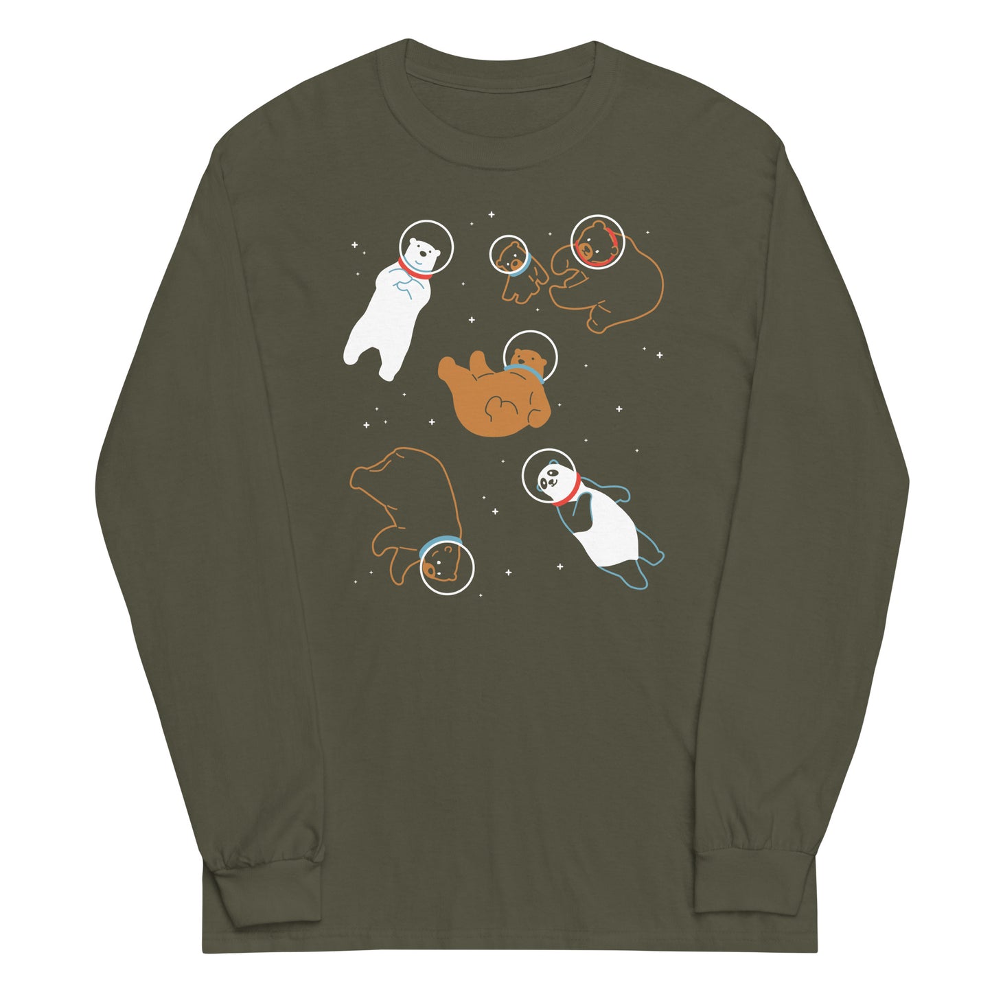 Bears In Space Unisex Long Sleeve Tee