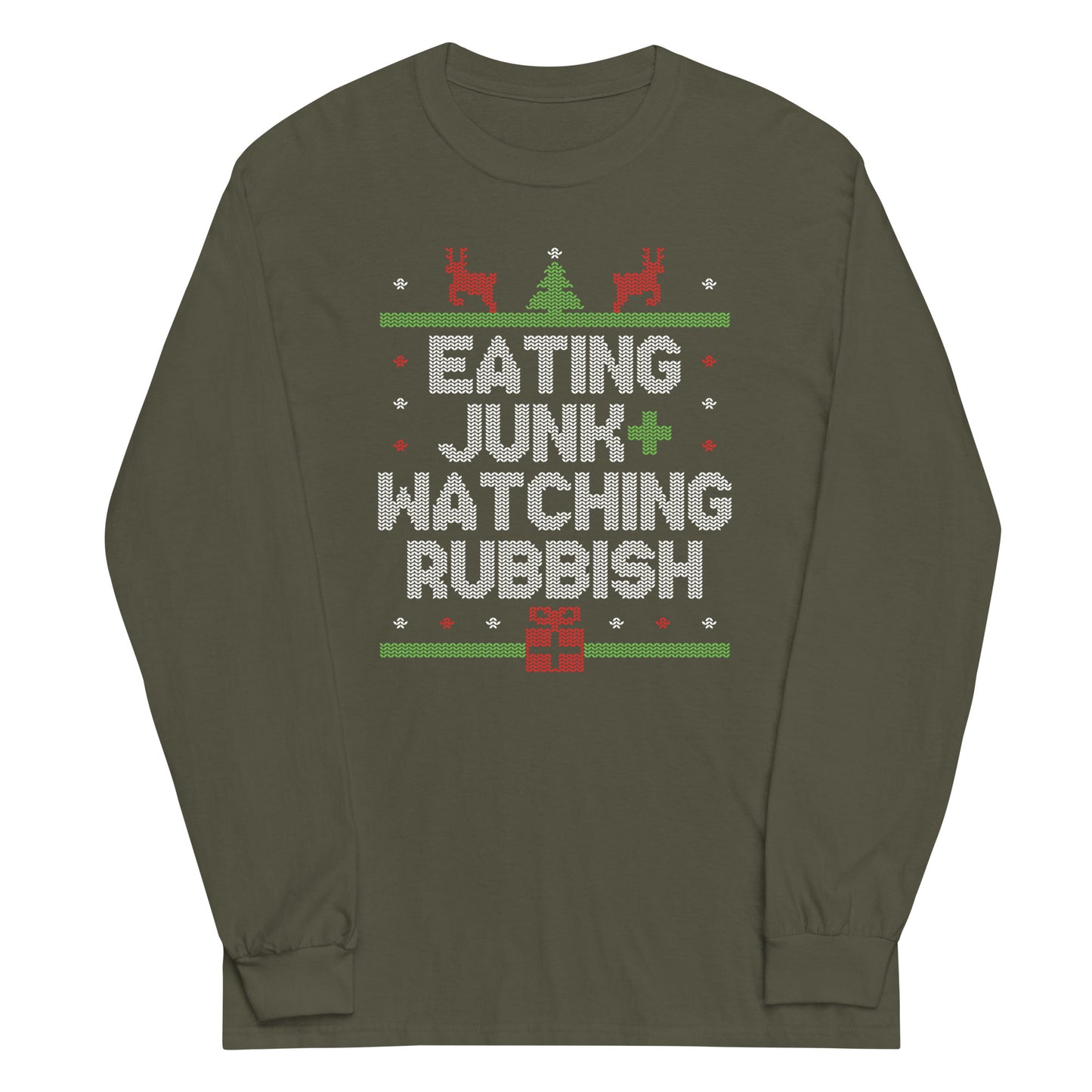 Eating Junk And Watching Rubbish Unisex Long Sleeve Tee