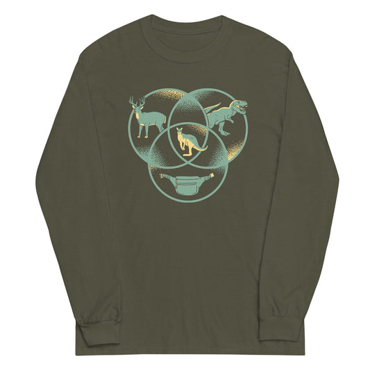 Kangaroo Venn Diagram Unisex Long Sleeve Tee