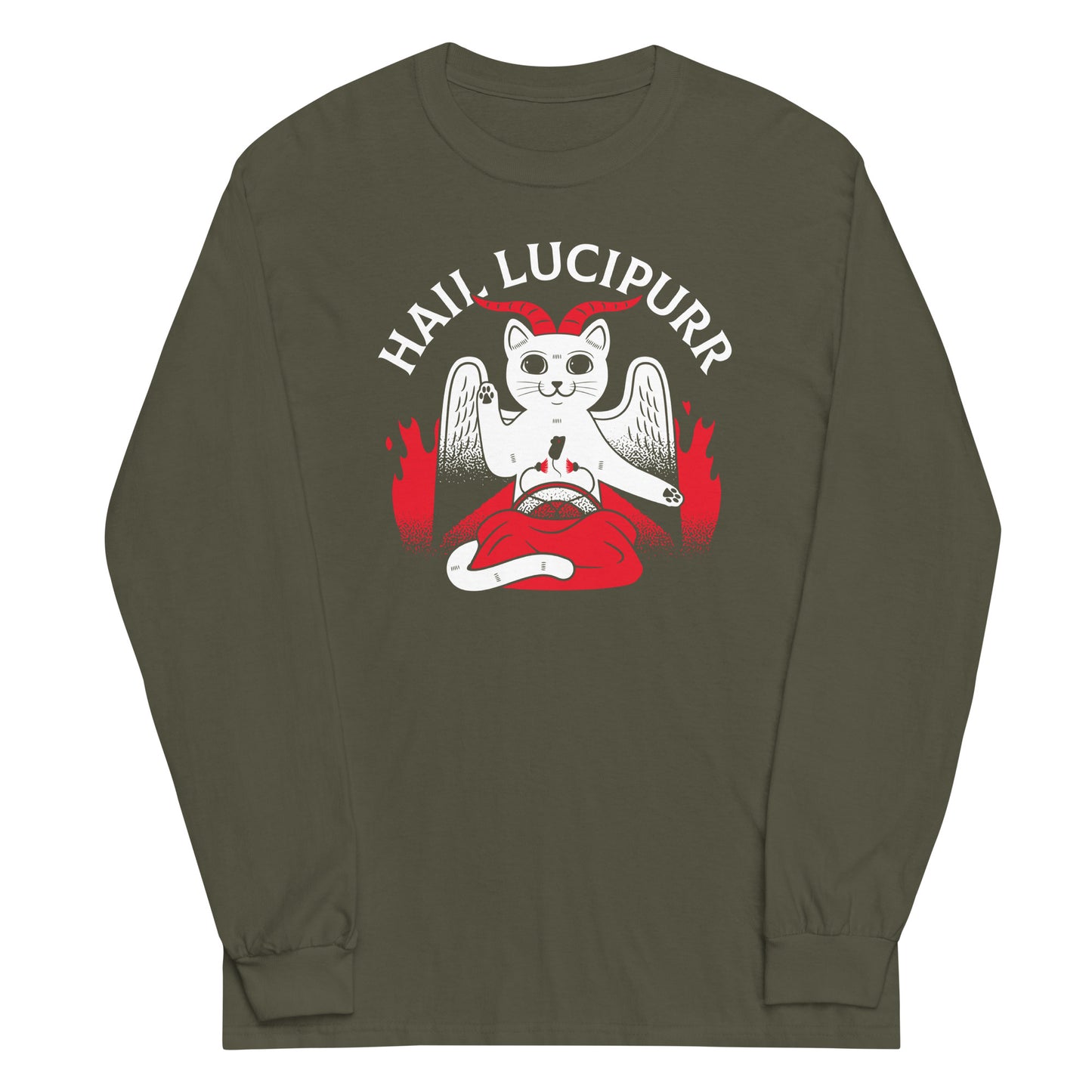 Hail Lucipurr Unisex Long Sleeve Tee