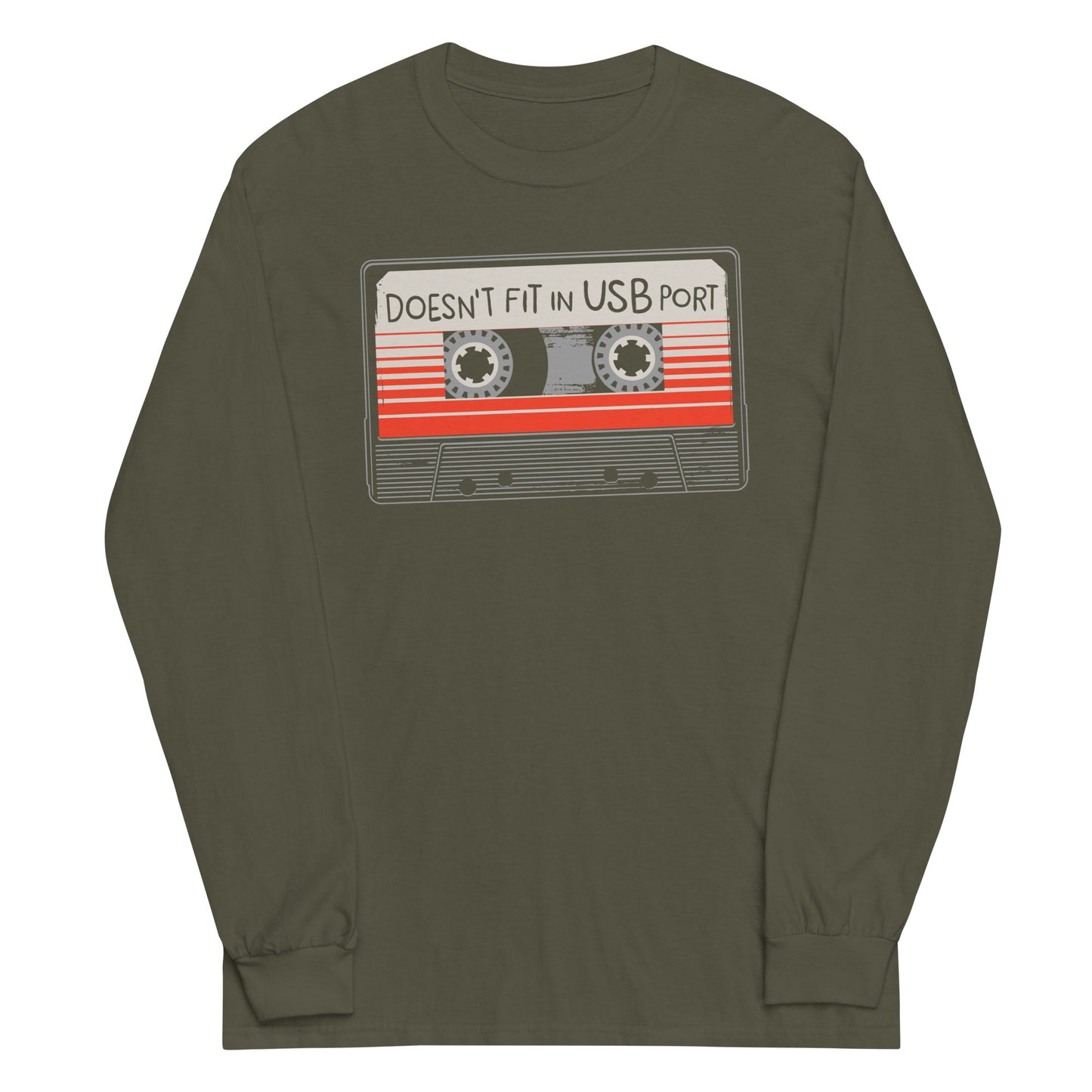 Doesn't Fit In USB Port Unisex Long Sleeve Tee