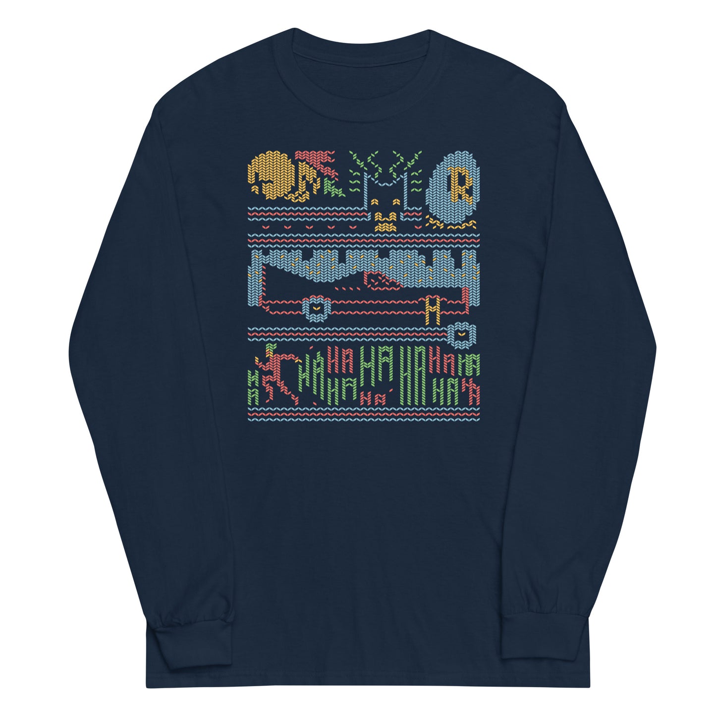 Bat Christmas Sweater Unisex Long Sleeve Tee