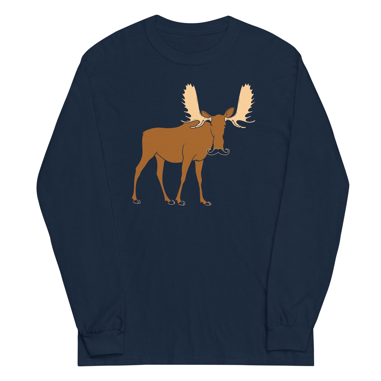 Moosestache Unisex Long Sleeve Tee