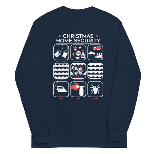 Christmas Home Security Unisex Long Sleeve Tee