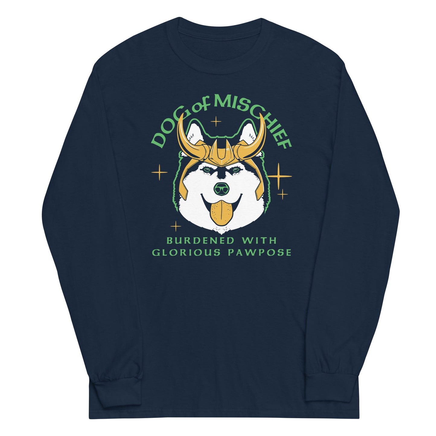 Dog Of Mischief Unisex Long Sleeve Tee