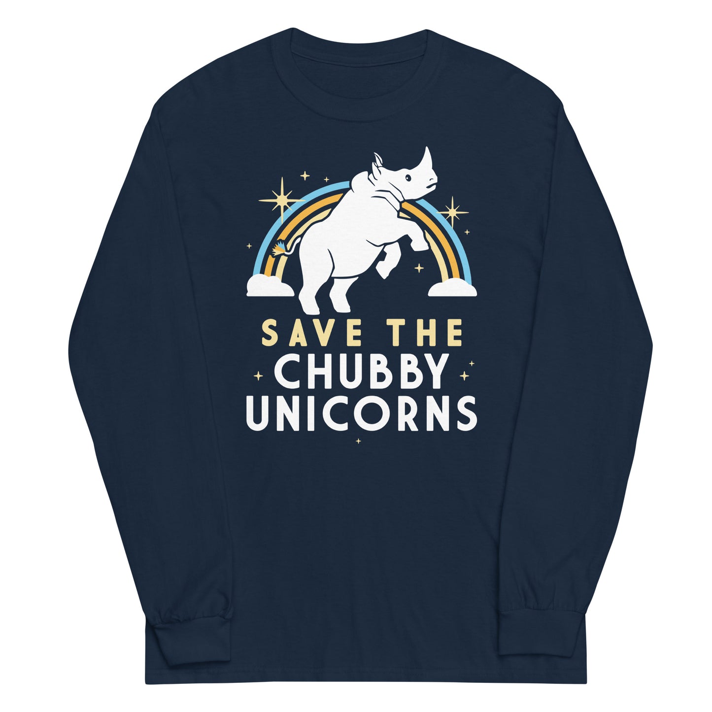 Save The Chubby Unicorns Unisex Long Sleeve Tee