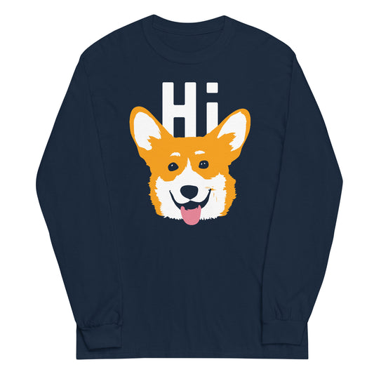 Hi Corgi Unisex Long Sleeve Tee