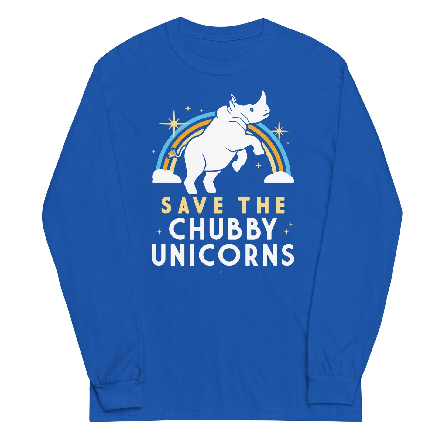 Save The Chubby Unicorns Unisex Long Sleeve Tee