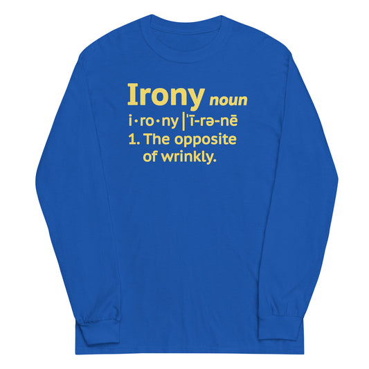 Irony Definition Unisex Long Sleeve Tee