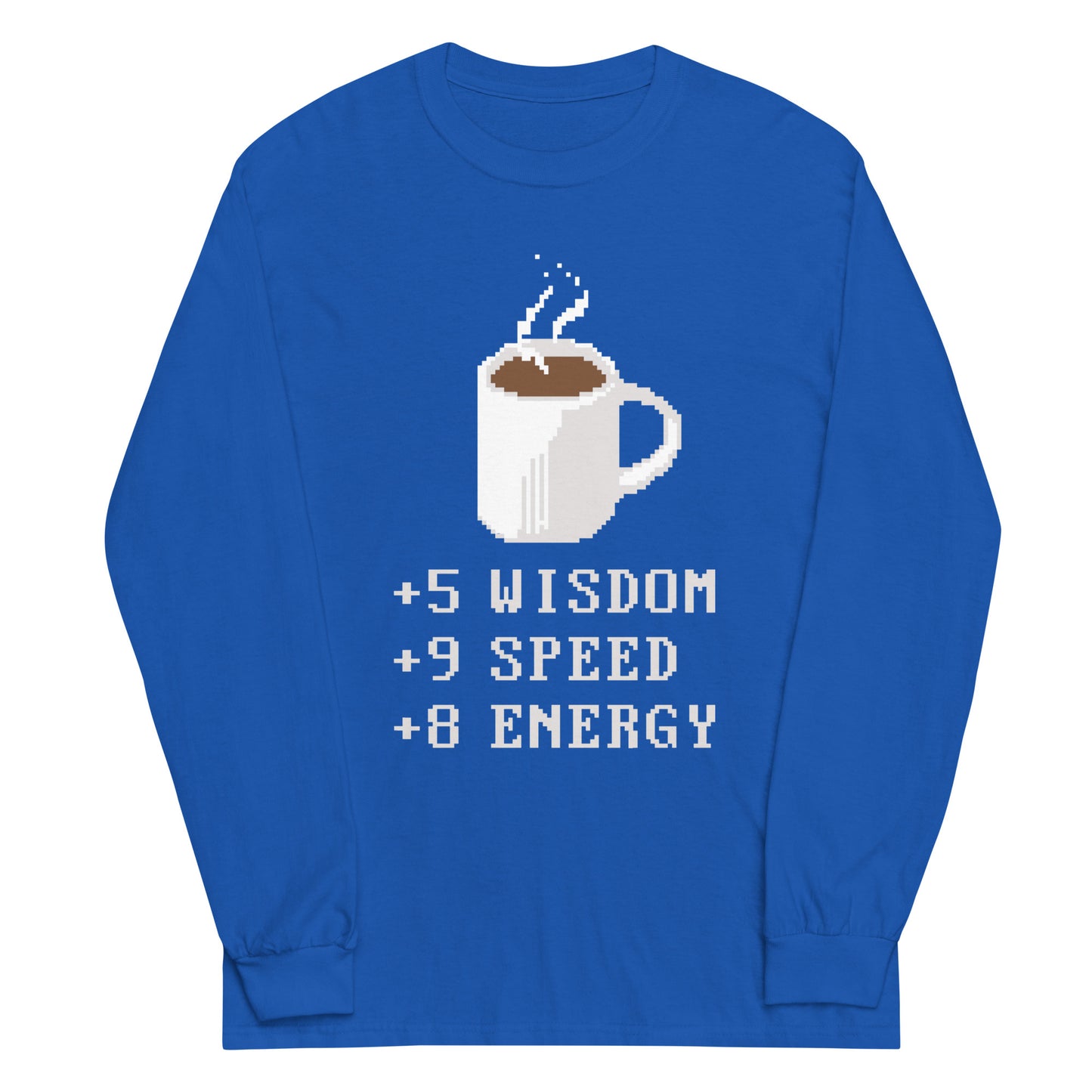 Coffee Plus To Stats Unisex Long Sleeve Tee