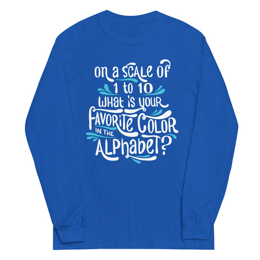 Favorite Color In The Alphabet Unisex Long Sleeve Tee