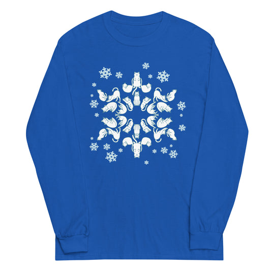 Cat Snowflake Unisex Long Sleeve Tee