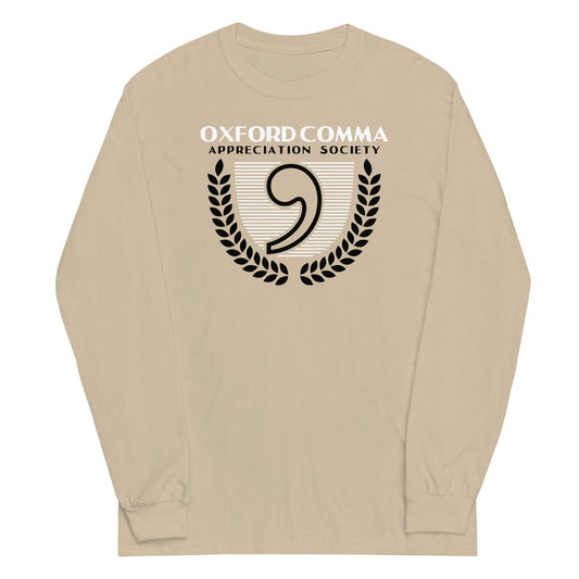 Oxford Comma Appreciation Society Unisex Long Sleeve Tee