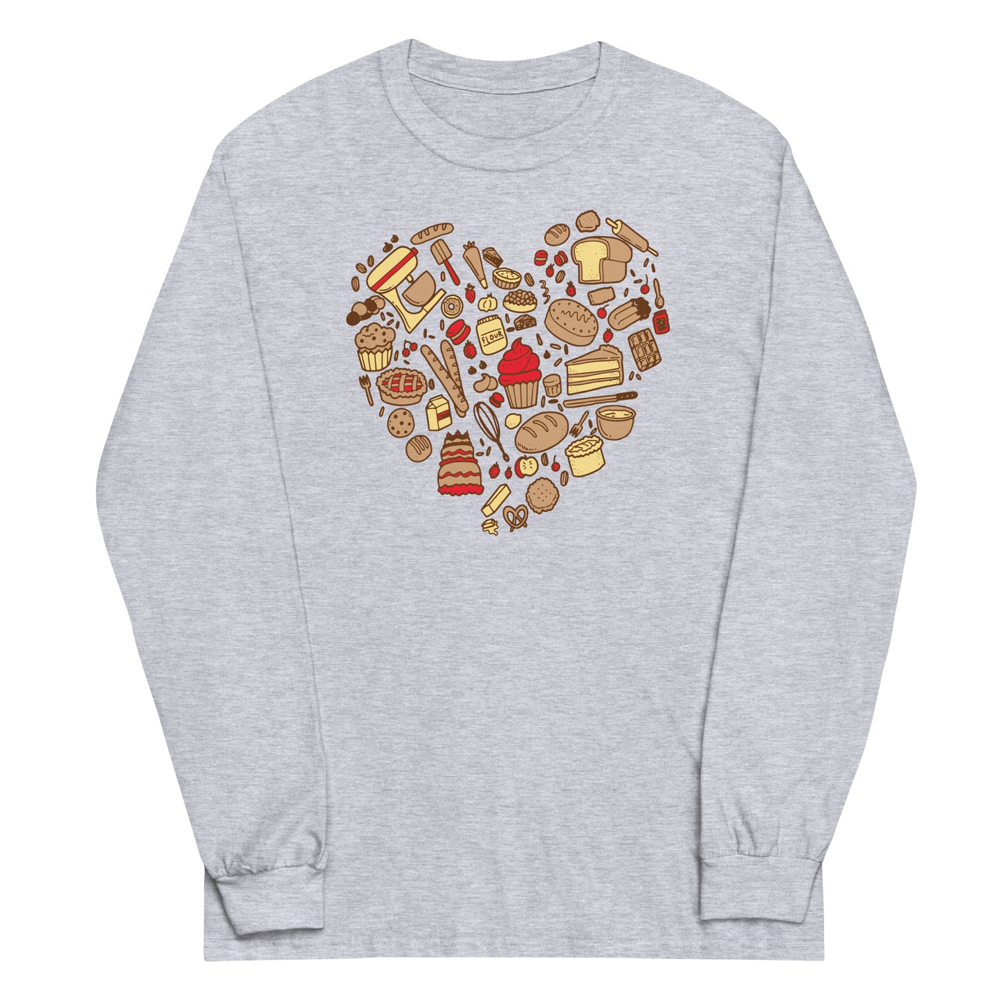 Baking Heart Unisex Long Sleeve Tee