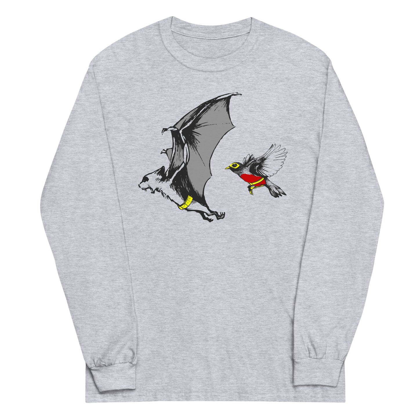 Bat and Robin Unisex Long Sleeve Tee