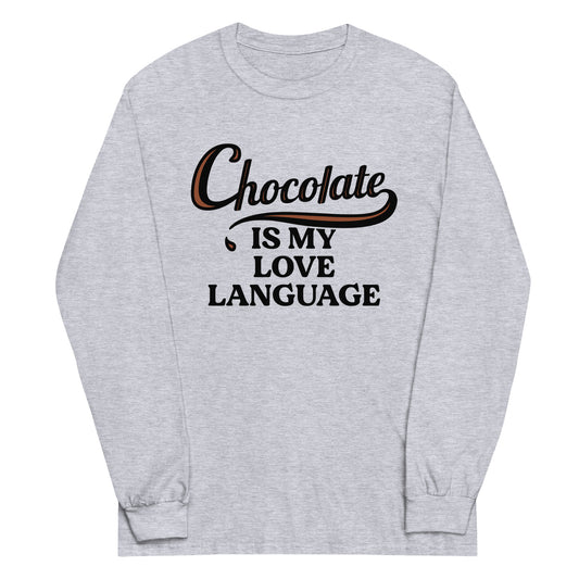 Chocolate Is My Love Language Unisex Long Sleeve Tee