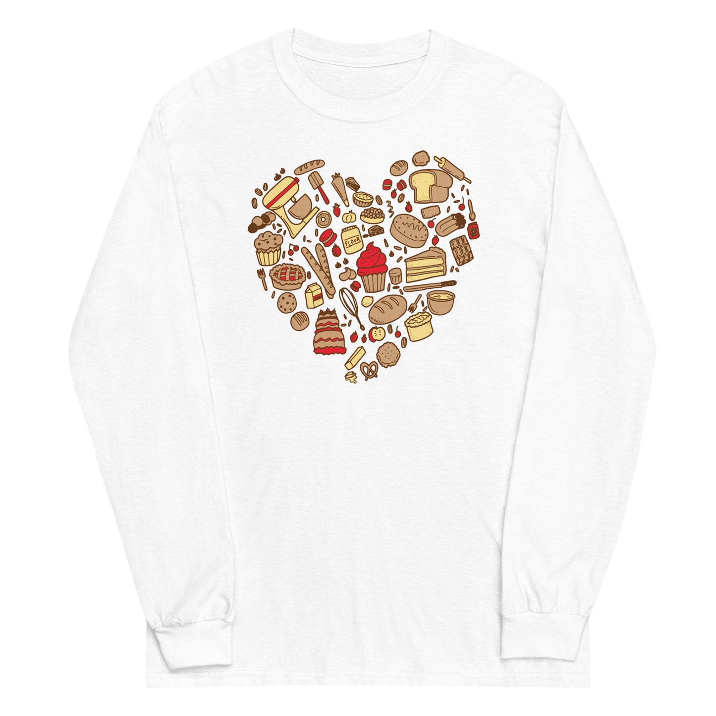 Baking Heart Unisex Long Sleeve Tee