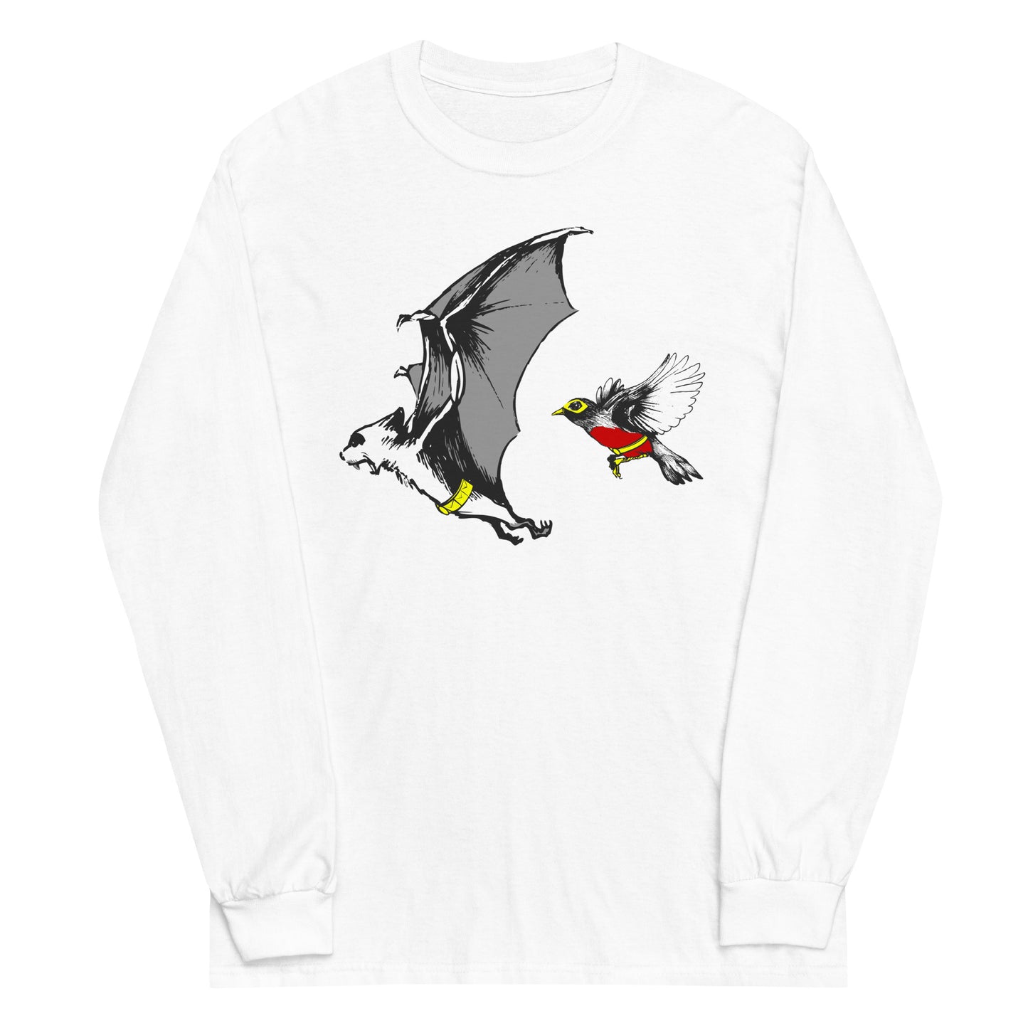 Bat and Robin Unisex Long Sleeve Tee