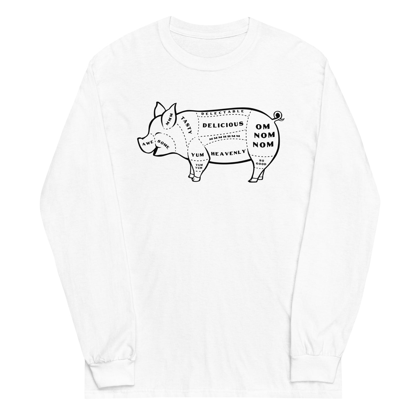 Tasty Pig Cuts Unisex Long Sleeve Tee