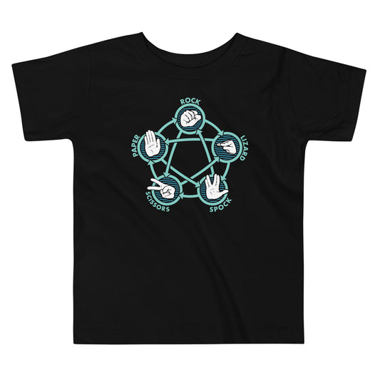 Rock Paper Scissors Lizard Spock Kid's Toddler Tee