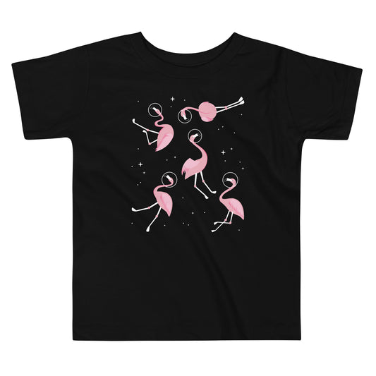 Flamingos In Space Kid's Toddler Tee