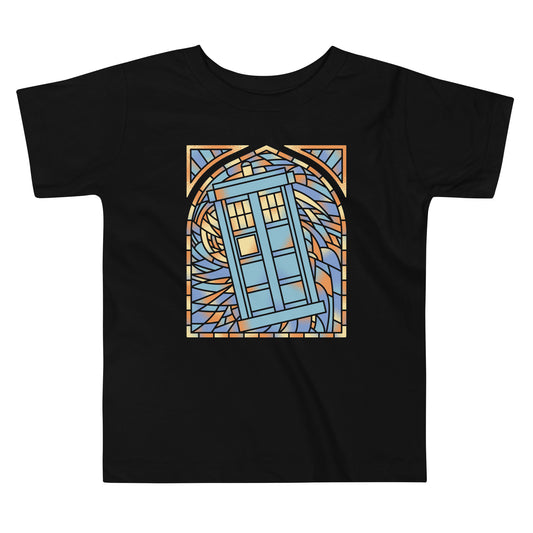 Stained Glass Police Box Kid's Toddler Tee