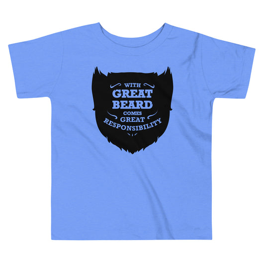 With Great Beard Comes Great Responsibility Kid's Toddler Tee