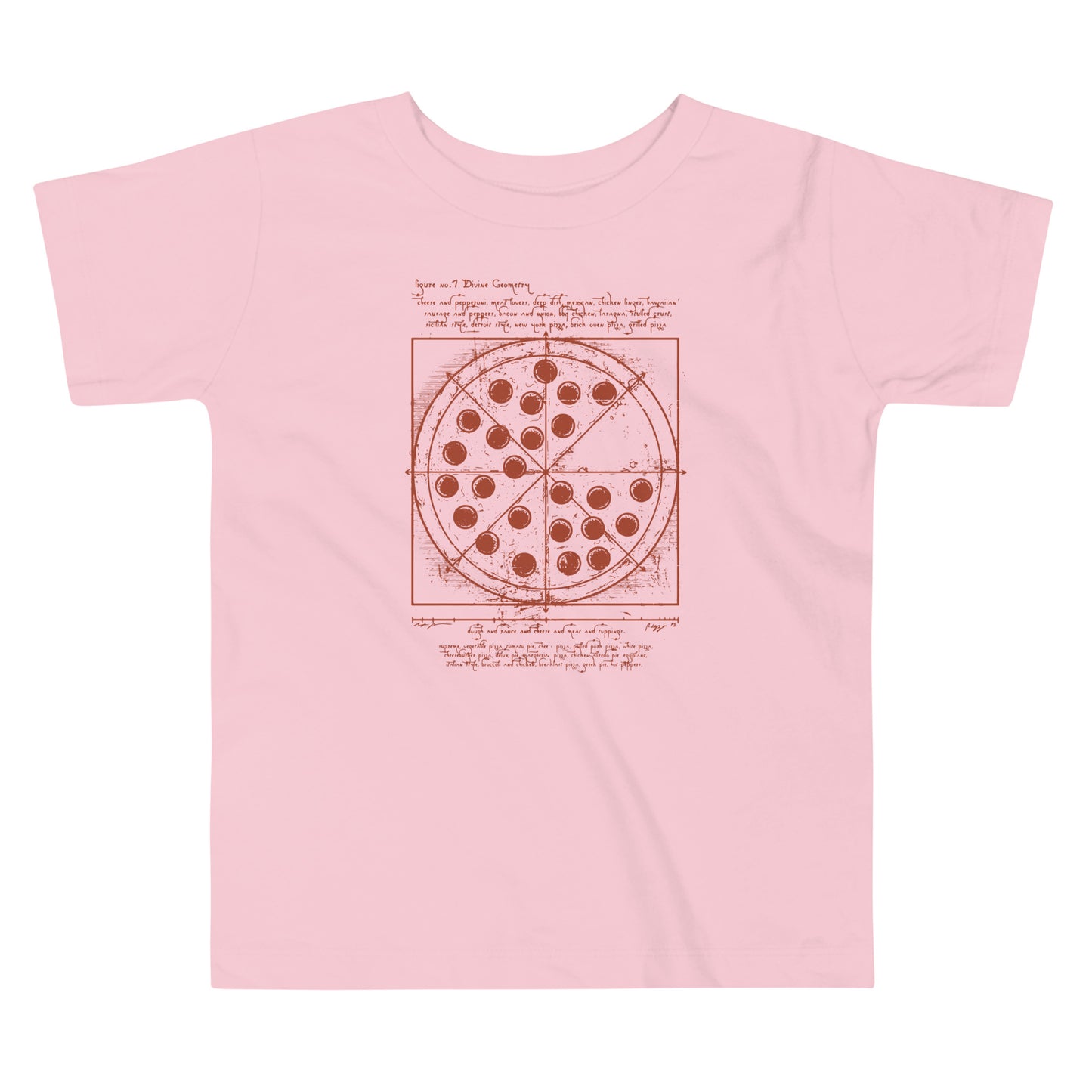 Vitruvian Pizza Kid's Toddler Tee