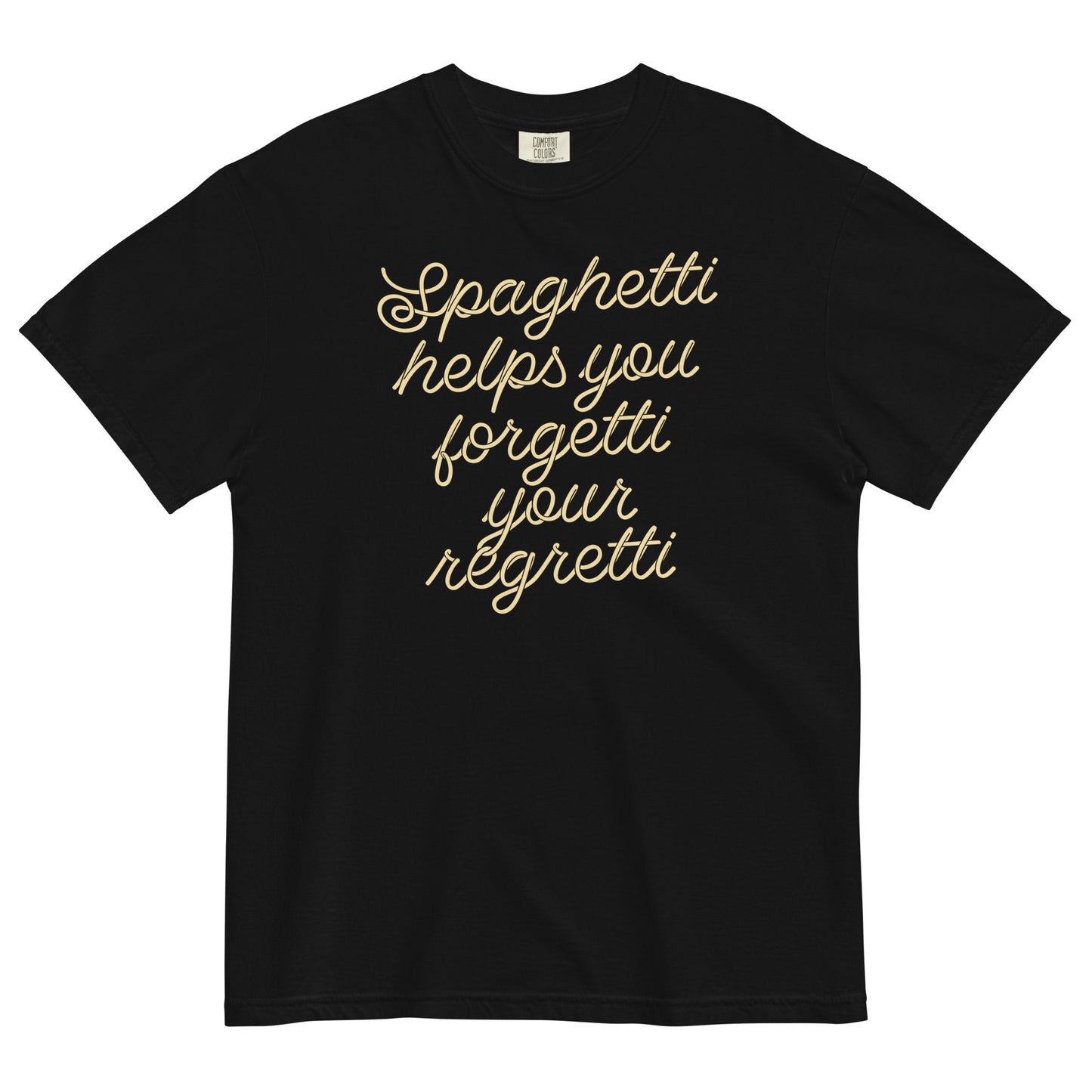 Spaghetti Helps You Forgetti Your Regretti Men's Relaxed Fit Tee