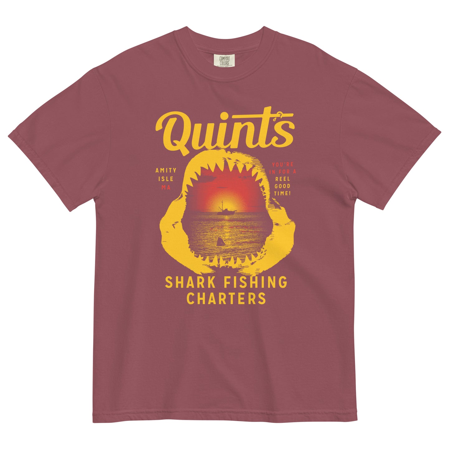 Quint's Shark Fishing Charters Men's Relaxed Fit Tee