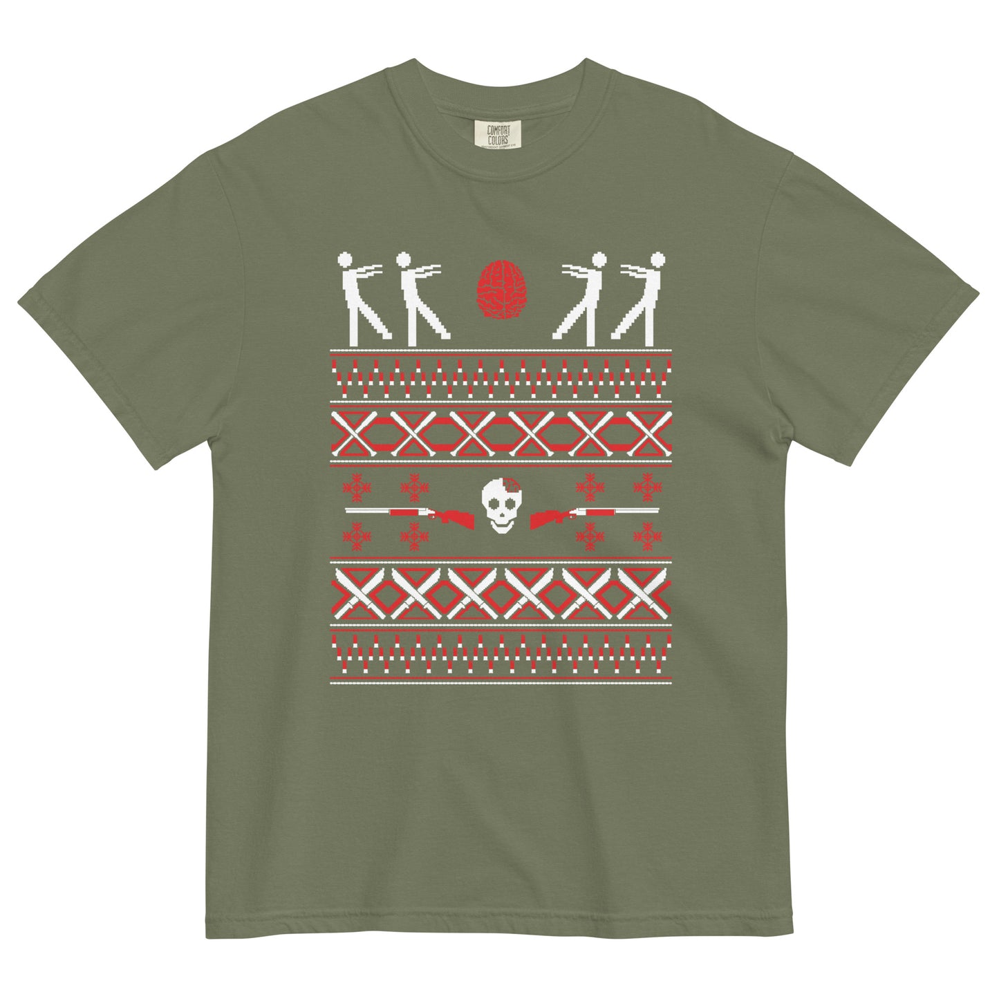 Zombie Christmas Sweater Men's Relaxed Fit Tee