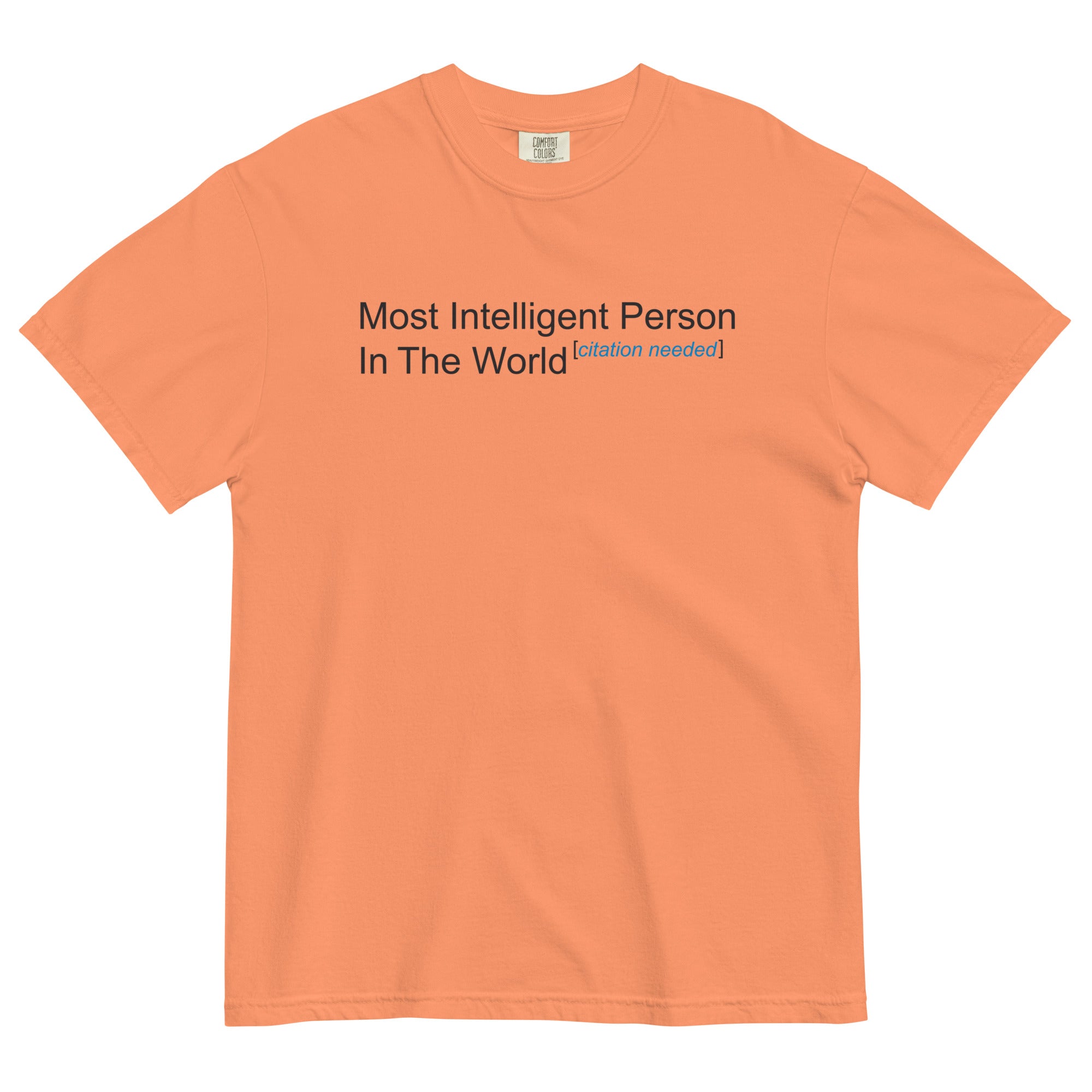 Most Intelligent Person in the World Citation Needed Men s Relaxed Fit Tee