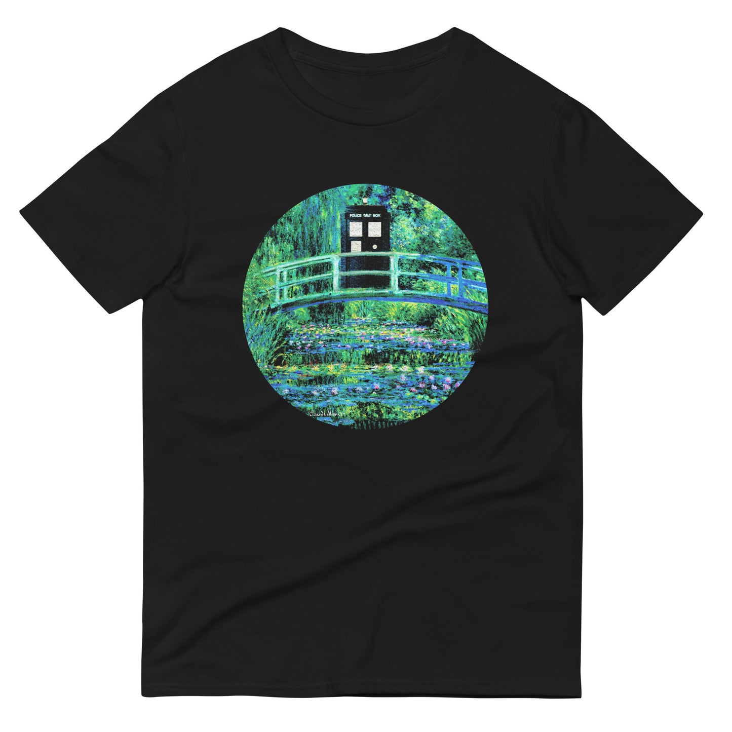 Water Lilies Police Box Men's Signature Tee