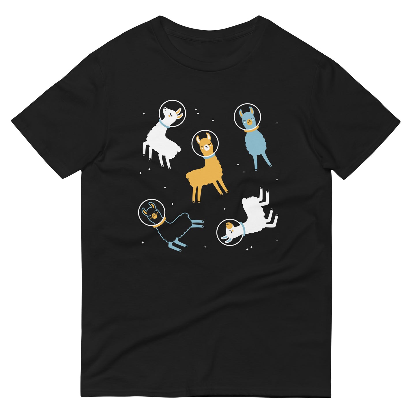 Llamas In Space Mens Signature Tee