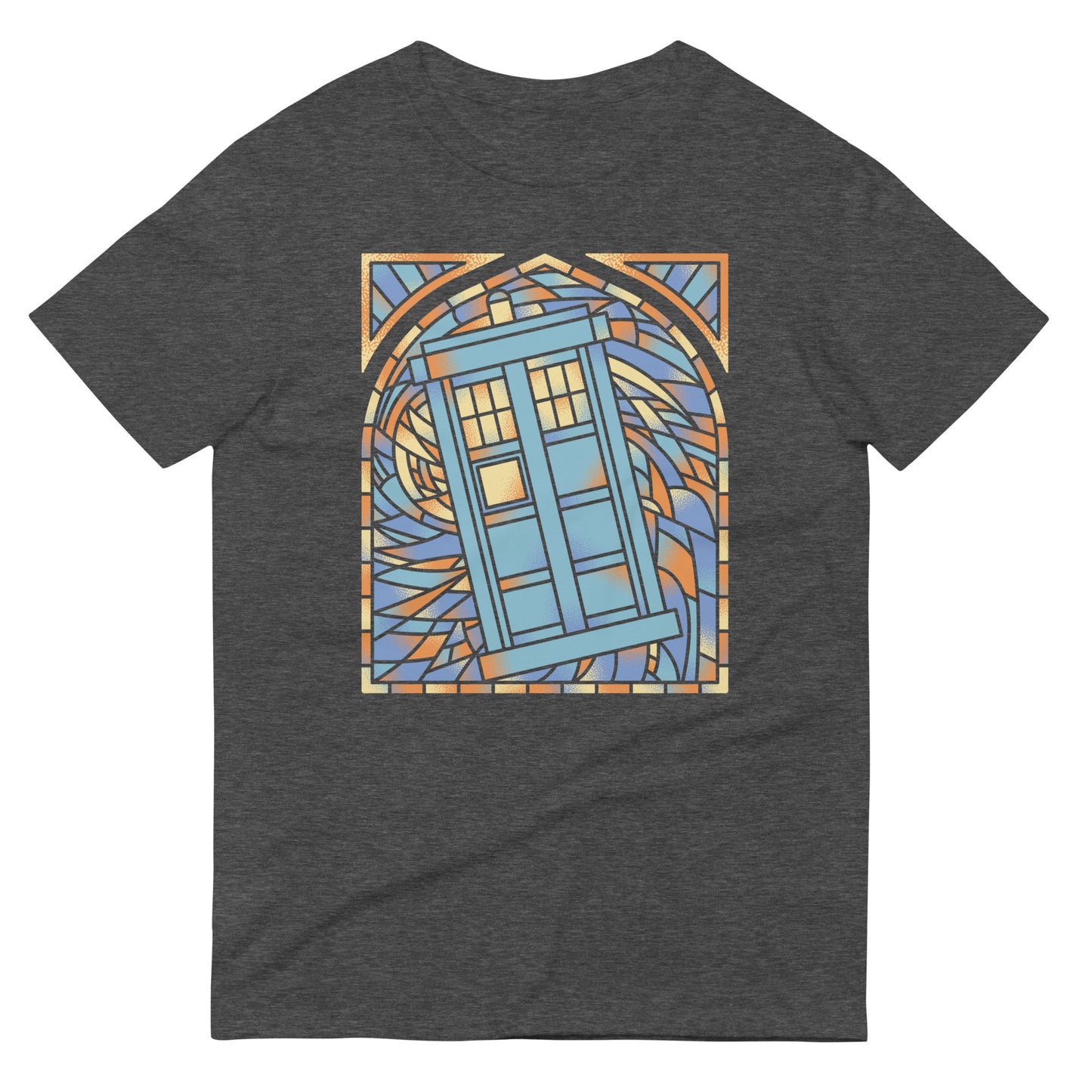 Stained Glass Police Box Men's Signature Tee