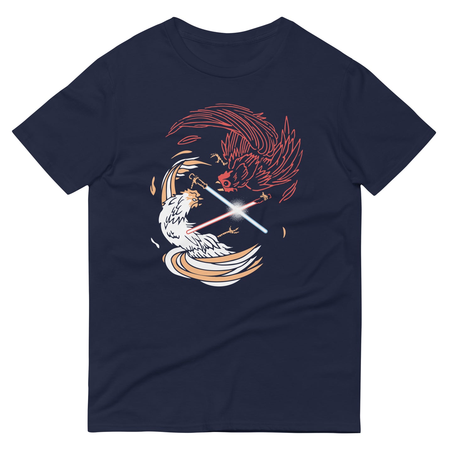 Cock A Doodle Duel Of The Fates Men's Signature Tee