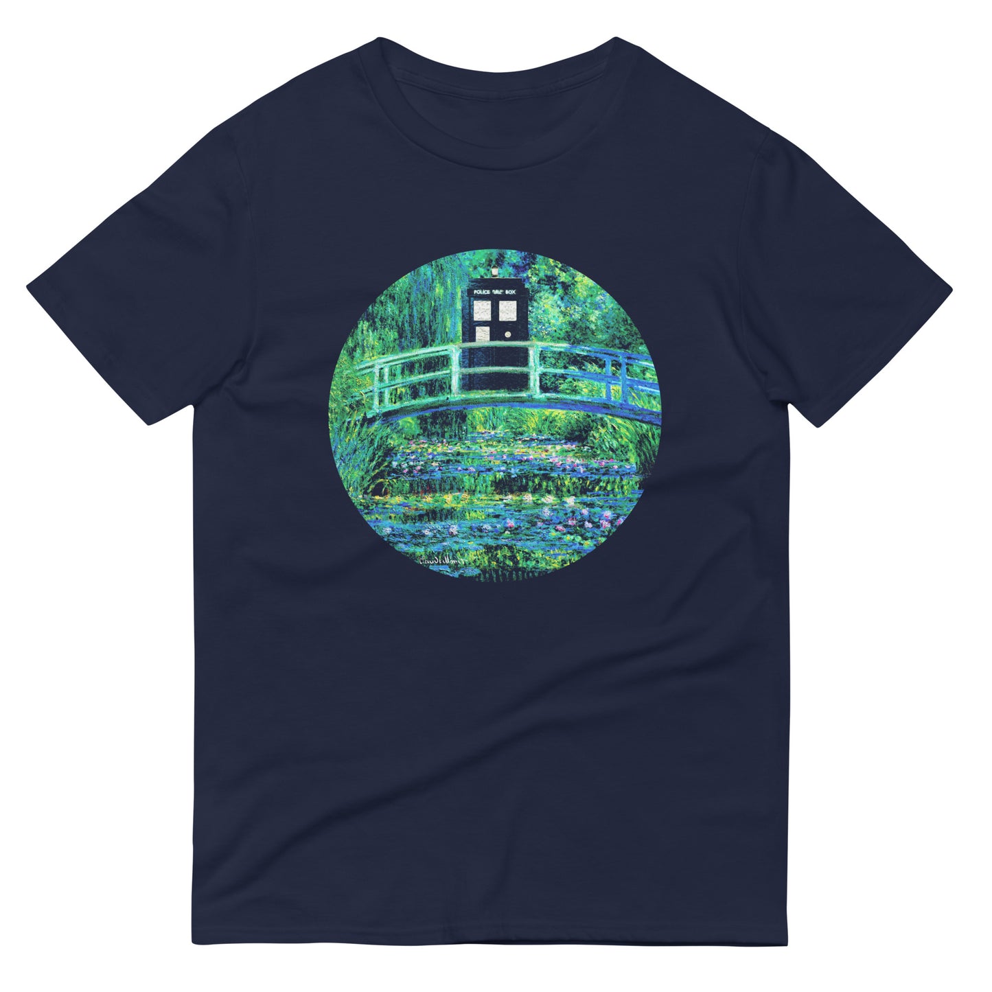 Water Lilies Police Box Men's Signature Tee