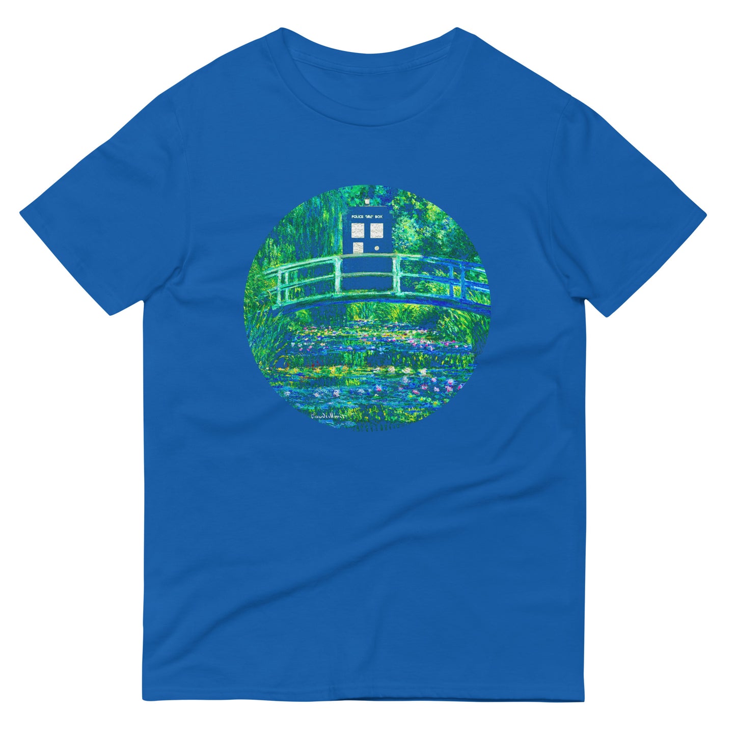 Water Lilies Police Box Men's Signature Tee