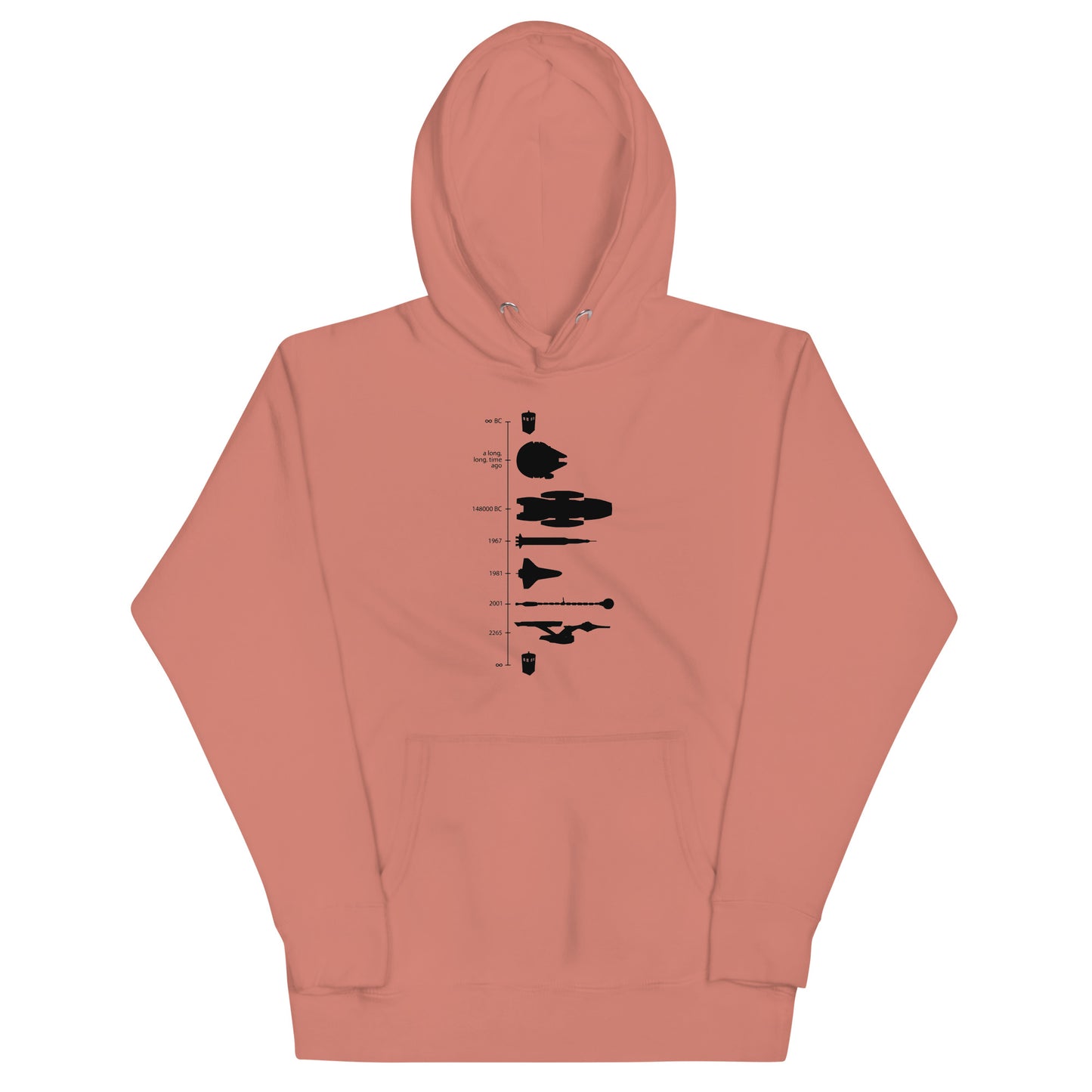 Space Ship Timeline Unisex Hoodie