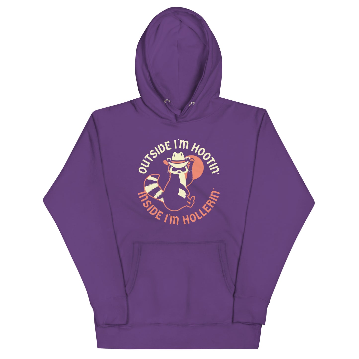 Outside I'm Hootin' Inside I'm Hollerin' Unisex Hoodie