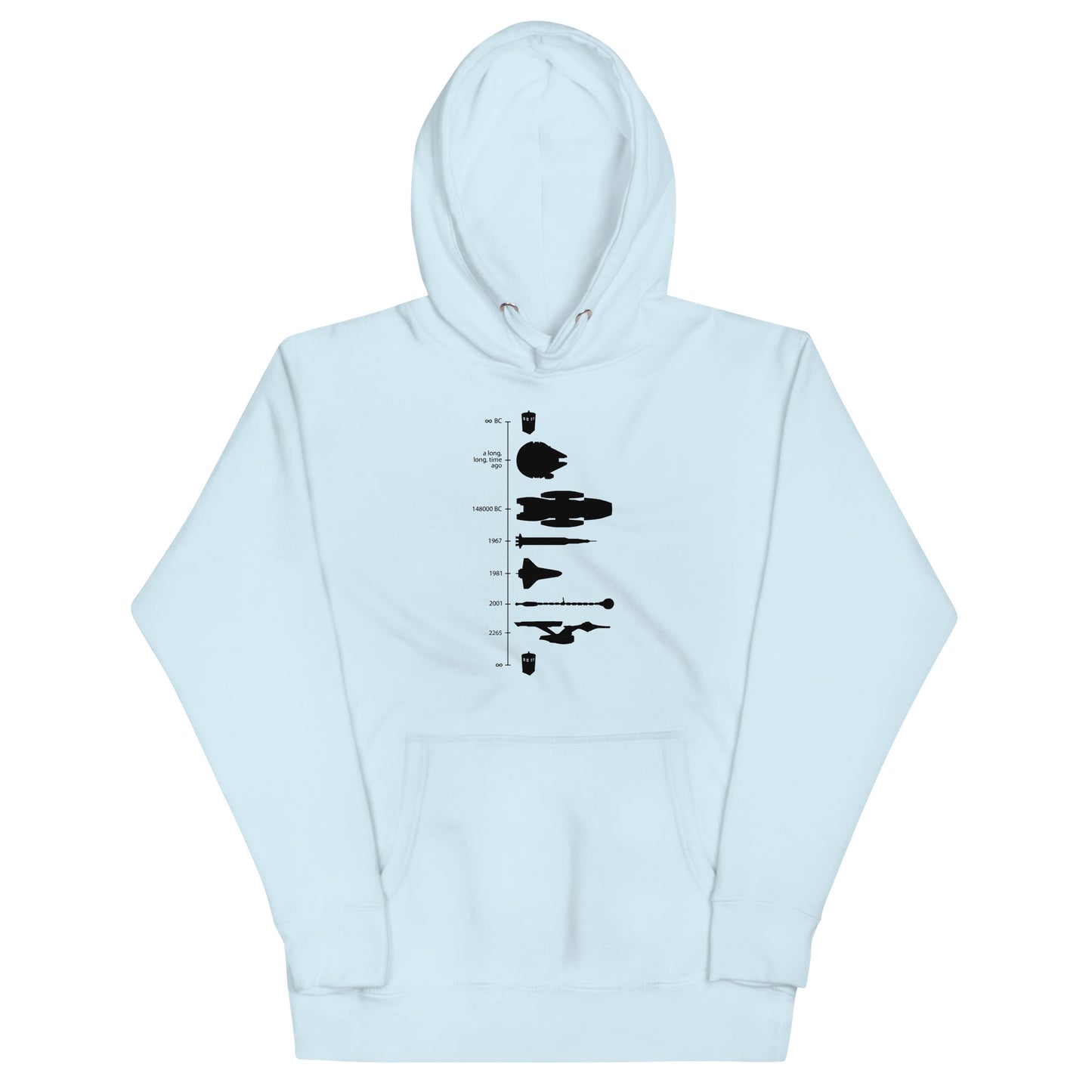 Space Ship Timeline Unisex Hoodie