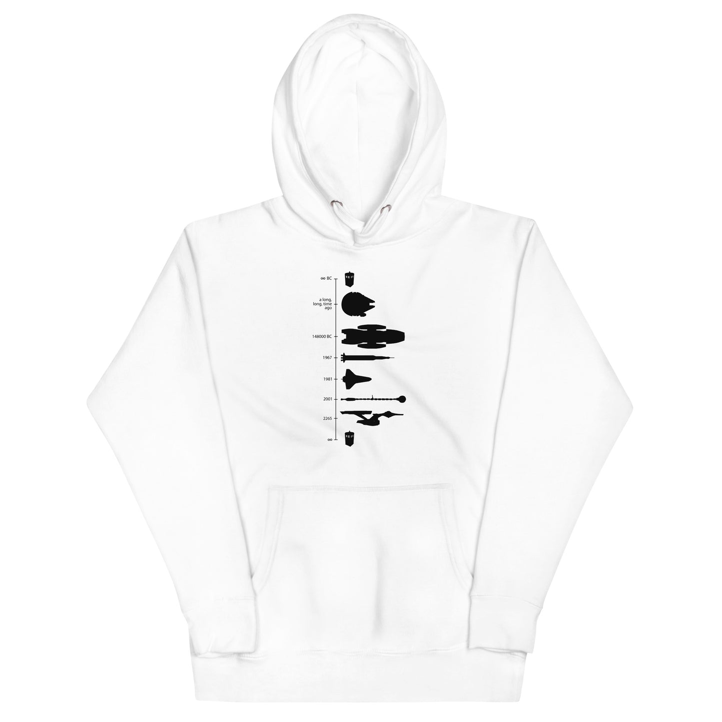 Space Ship Timeline Unisex Hoodie