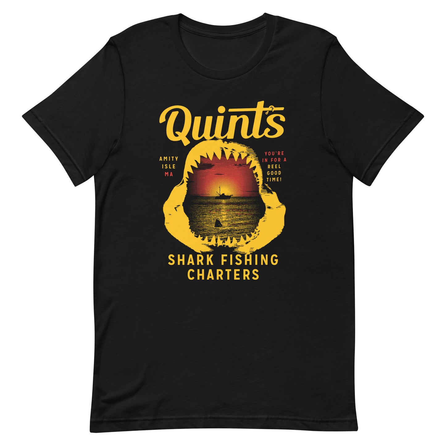 Quint's Shark Fishing Charters Men's Signature Tee