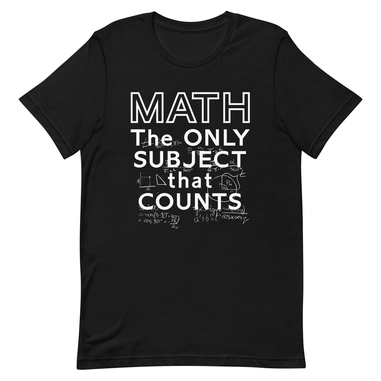 Math The Only Subject That Counts Men's Signature Tee