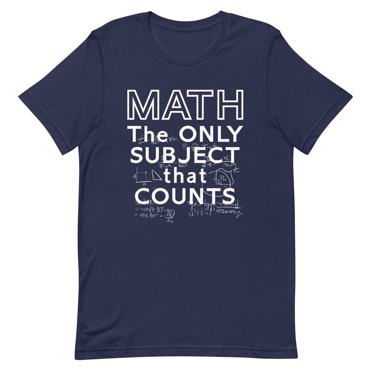 Math The Only Subject That Counts Men's Signature Tee