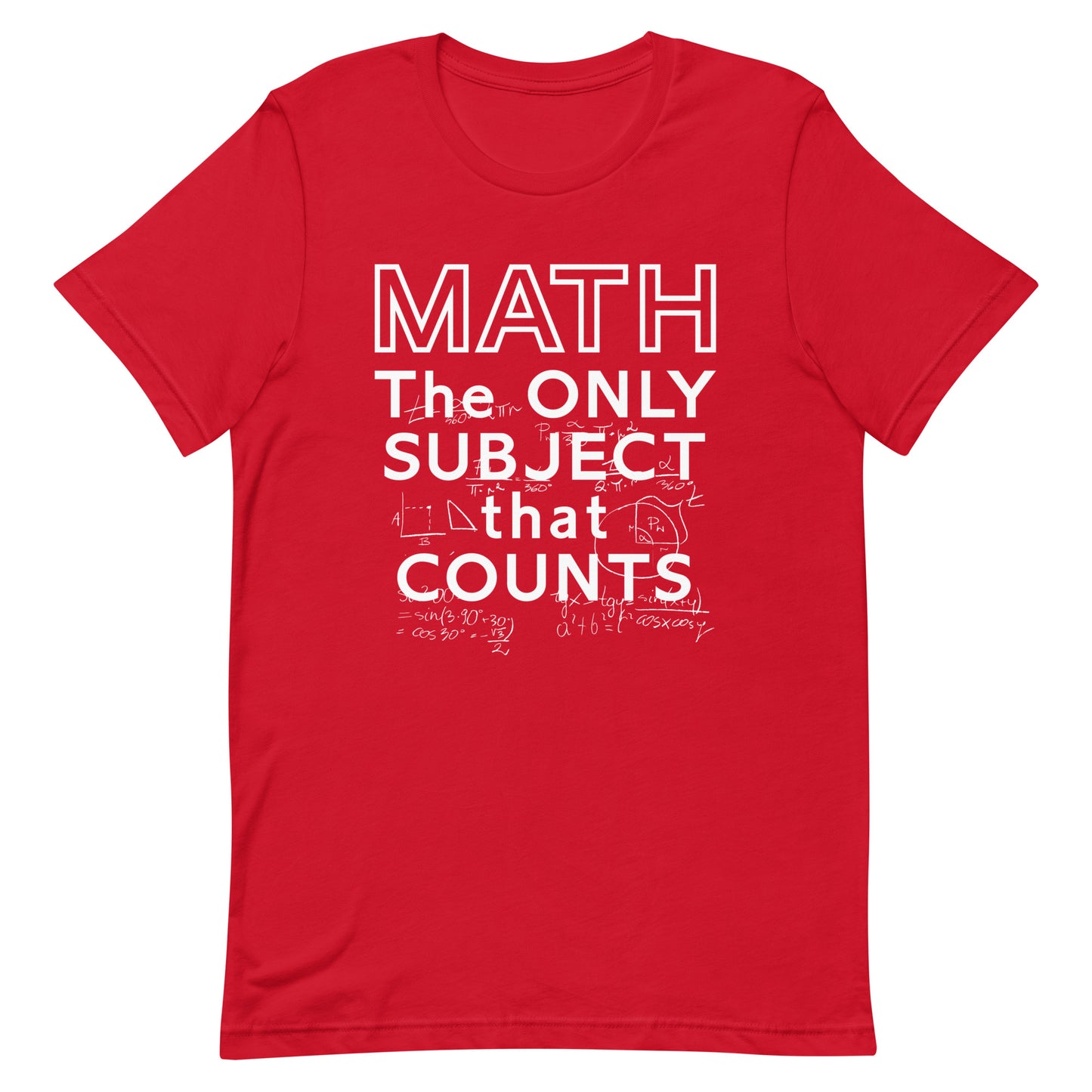 Math The Only Subject That Counts Men's Signature Tee